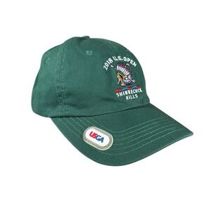 US Open 2018 Shinnecock Hills Strapback Hat Cap USGA Golf Green Adjustable Mens